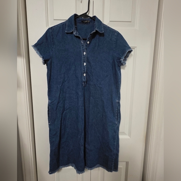J. Mclaughlin Jones Indigo Denim Dress Size Xsmall - Picture 2 of 11